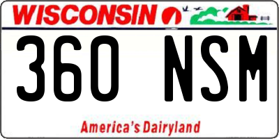 WI license plate 360NSM
