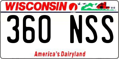 WI license plate 360NSS