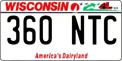 WI license plate 360NTC