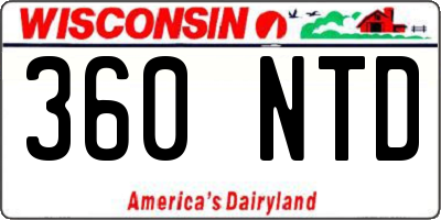WI license plate 360NTD