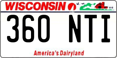 WI license plate 360NTI
