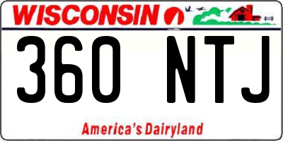 WI license plate 360NTJ