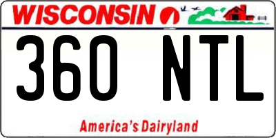 WI license plate 360NTL