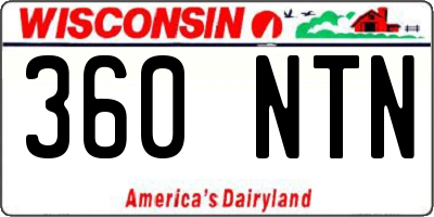 WI license plate 360NTN