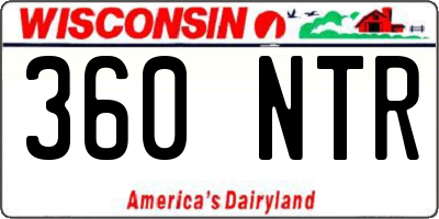 WI license plate 360NTR