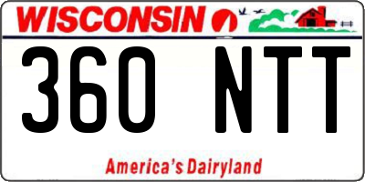 WI license plate 360NTT
