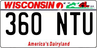 WI license plate 360NTU