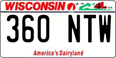 WI license plate 360NTW