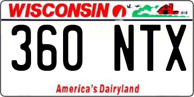 WI license plate 360NTX