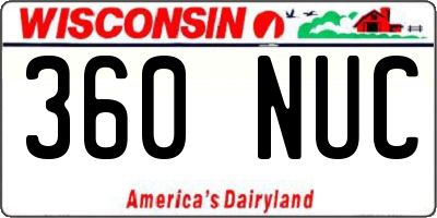 WI license plate 360NUC