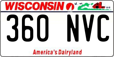 WI license plate 360NVC