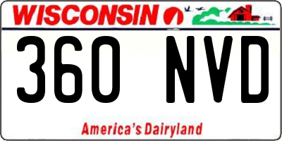 WI license plate 360NVD
