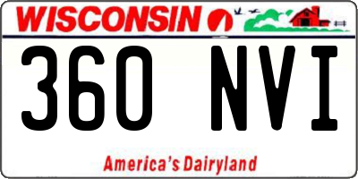 WI license plate 360NVI