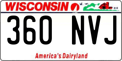 WI license plate 360NVJ