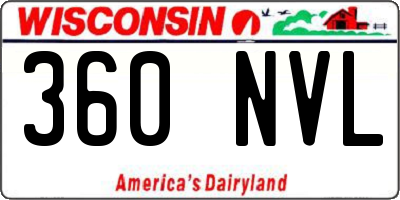 WI license plate 360NVL