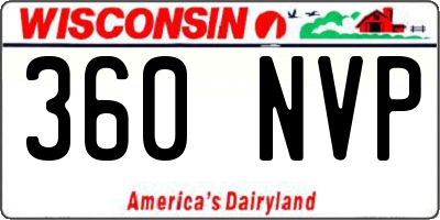 WI license plate 360NVP