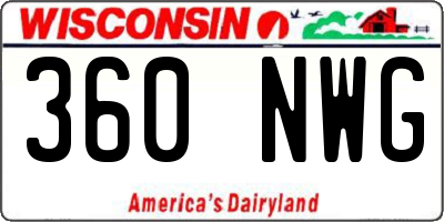WI license plate 360NWG