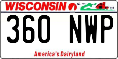 WI license plate 360NWP
