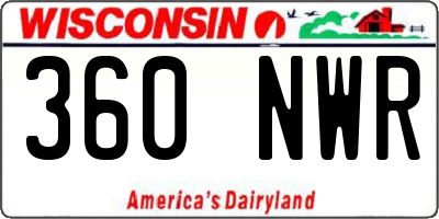 WI license plate 360NWR