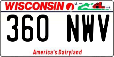 WI license plate 360NWV
