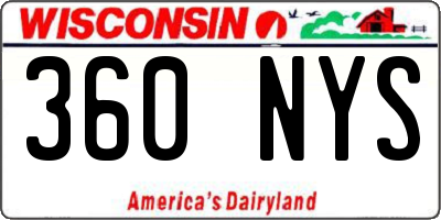 WI license plate 360NYS
