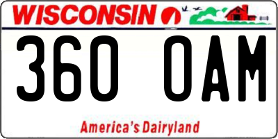 WI license plate 360OAM