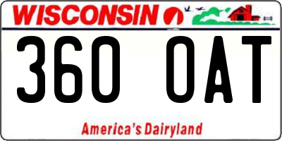 WI license plate 360OAT