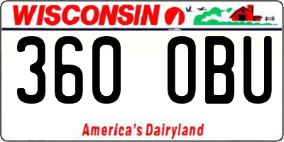 WI license plate 360OBU