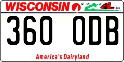 WI license plate 360ODB