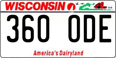 WI license plate 360ODE