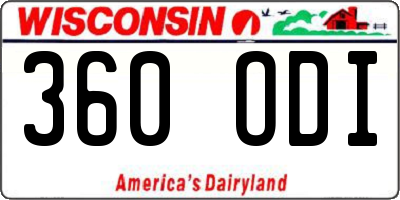 WI license plate 360ODI