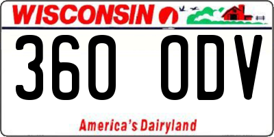 WI license plate 360ODV