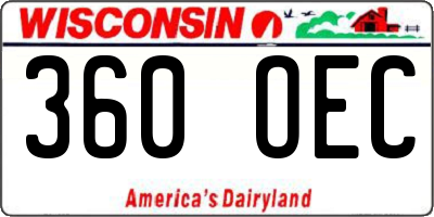 WI license plate 360OEC