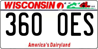 WI license plate 360OES