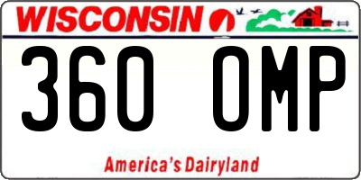 WI license plate 360OMP