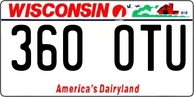 WI license plate 360OTU