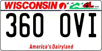 WI license plate 360OVI