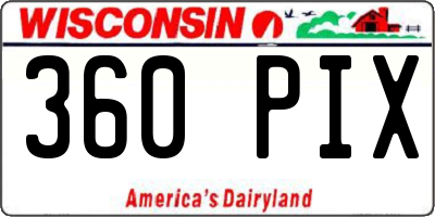 WI license plate 360PIX