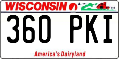 WI license plate 360PKI