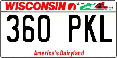 WI license plate 360PKL