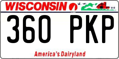 WI license plate 360PKP