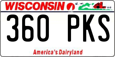 WI license plate 360PKS