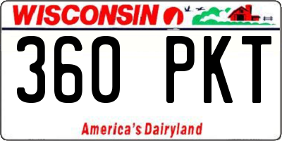 WI license plate 360PKT