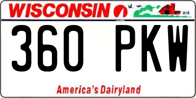 WI license plate 360PKW