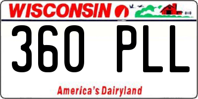 WI license plate 360PLL