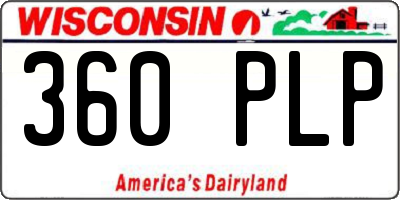 WI license plate 360PLP