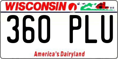 WI license plate 360PLU