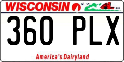 WI license plate 360PLX