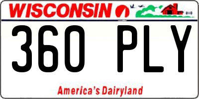WI license plate 360PLY