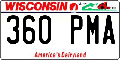 WI license plate 360PMA